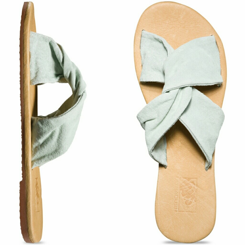 🆕 Vans Ayla Slide Suede Bay Women's Slim Sandals - Picture 1 of 7